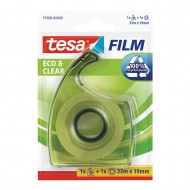 Banda adeziva Tesa transparenta, 19 mm x 33 m, cu dispenser EasyCut Banda adeziva Tesa transparenta, 19 mm x 33 m, cu dispenser EasyCut