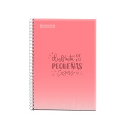 Caiet cu spira Miquelrius Messages, A4, matematica, 80 file, roz Caiet cu spira Miquelrius Messages, A4, matematica, 80 file, roz
