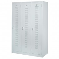 Vestiar metalic, 3 usi/3 canate, 87x50x180 cm, gri Vestiar metalic, 3 usi/3 canate, 87x50x180 cm, gri