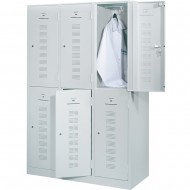 Vestiar metalic, 6 usi/3 canate, 118.5 x 50 x 194.5 cm, gri Vestiar metalic, 6 usi/3 canate, 118.5 x 50 x 194.5 cm, gri