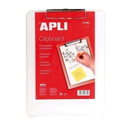 Clipboard simplu Apli, A4, plastic, transparent Clipboard simplu Apli, A4, plastic, transparent
