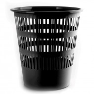 Cos pentru hartii, 12 l, perforat, plastic, negru Cos pentru hartii, 12 l, perforat, plastic, negru