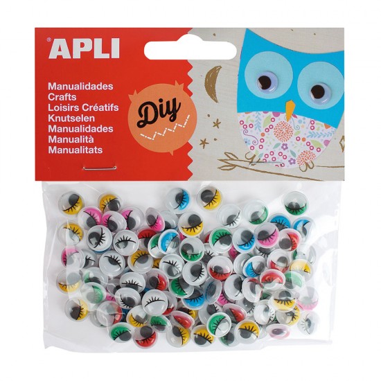 Set ochisori adezivi Apli, ovali, diverse culori, 100 bucati/set Set ochisori adezivi Apli, ovali, diverse culori, 100 bucati/set