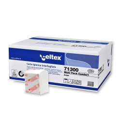Rezerva hartie igienica intercalata, Celtex 71300, 2 straturi, alba, 250 portii/pachet, 36 pachete/cutie Rezerva hartie igienica intercalata, Celtex 71300, 2 straturi, alba, 250 portii/pachet, 36 pachete/cutie