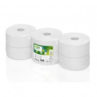 Rezerva hartie igienica Wepa Jumbo Comfort, alba, 2 straturi, 320 m/rola, 6 role/bax Rezerva hartie igienica Wepa Jumbo Comfort, alba, 2 straturi, 320 m/rola, 6 role/bax