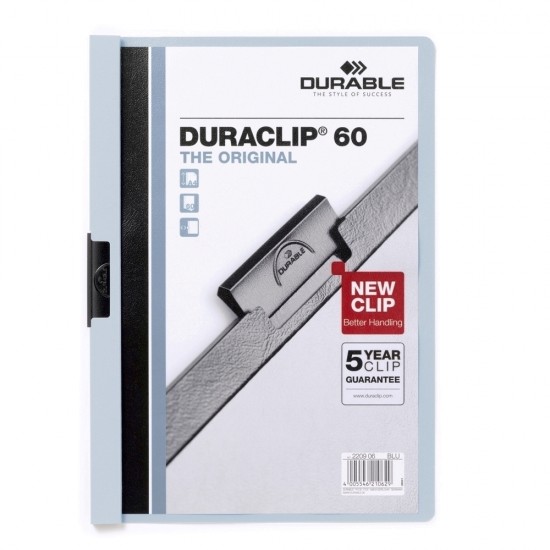 Dosar de prezentare Durable Duraclip, 60 coli, albastru