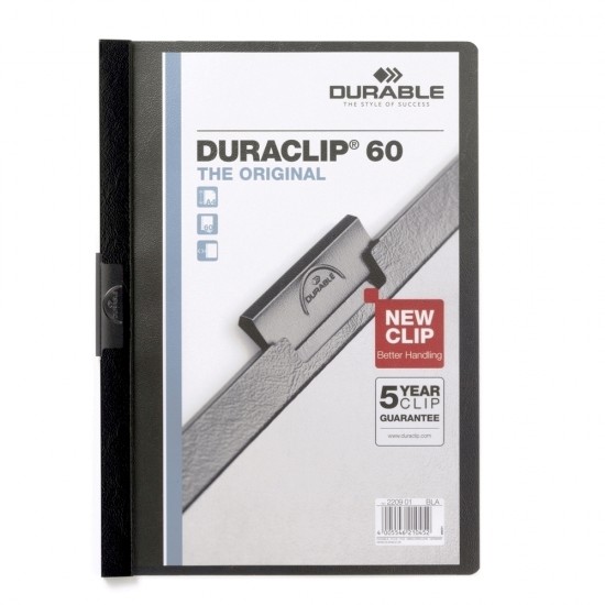 Dosar de prezentare Durable Duraclip, 60 coli, negru Dosar de prezentare Durable Duraclip, 60 coli, negru