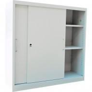 Dulap metalic Ceha, gri, 120x42x120 cm, 2 usi culisante si 2 polite Dulap metalic Ceha, gri, 120x42x120 cm, 2 usi culisante si 2 polite