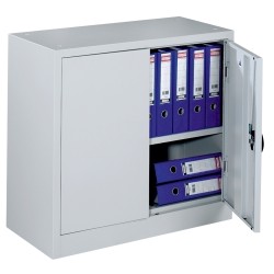 Dulap metalic Ceha, gri, 80x38x75 cm, 2 usi batante si 1 polita Dulap metalic Ceha, gri, 80x38x75 cm, 2 usi batante si 1 polita