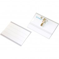 Ecuson orizontal Donau, 90 x 57 mm, cu ac si clip, 50 bucati/cutie Ecuson orizontal Donau, 90 x 57 mm, cu ac si clip, 50 bucati/cutie