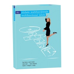 Etichete autoadezive RTC, A4, 64.6 x 33.8 mm, 2400 bucati, 100 coli/top Etichete autoadezive RTC, A4, 64.6 x 33.8 mm, 2400 bucati, 100 coli/top