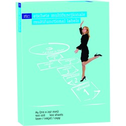 Etichete autoadezive RTC, A4, 70 X 42.4 mm, 2100 bucati, 100 coli/top Etichete autoadezive RTC, A4, 70 X 42.4 mm, 2100 bucati, 100 coli/top