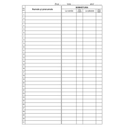Condica de prezenta, A4, 50 file, fata-verso, 3 bucati/set Condica de prezenta, A4, 50 file, fata-verso, 3 bucati/set