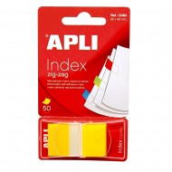 Index Apli, autoadeziv zig-zag,  24 x 45 mm, galben Index Apli, autoadeziv zig-zag,  24 x 45 mm, galben