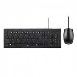 Kit tastatura si mouse cu fir HAMA Cortino, USB, Layout RO, negru