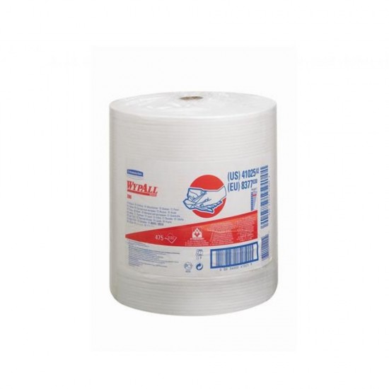 Lavete industriale, Kimberly-Clark, Wypall X80, 34x31.5 cm, alb, 475 portii/rola