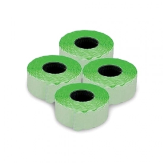 Etichete autoadezive pentru marcatoare, 26 x 12 mm, 1500 bucati/rola, verde fluorescent