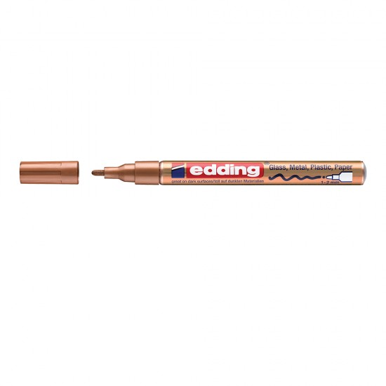 Marker Edding 751 lucios cu vopsea varf 1-2mm cupru, rezistent, durabil, varf rotund Marker Edding 751 lucios cu vopsea varf 1-2mm cupru, rezistent, durabil, varf rotund