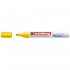 Marker permanent Edding 750, cu vopsea, corp metalic, alb, varf rotund, 2-2-4 mm, galben