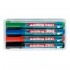 Marker Edding 380 pentru flipchart, varf rotund, 1.5-3 mm, 4 culori/set (negru, albastru, rosu, verde)