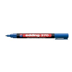 Marker permanent Edding 370, corp plastic, varf rotund, 1 mm, albastru Marker permanent Edding 370, corp plastic, varf rotund, 1 mm, albastru