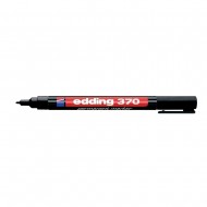 Marker permanent Edding 370, corp plastic, varf rotund, 1 mm, negru