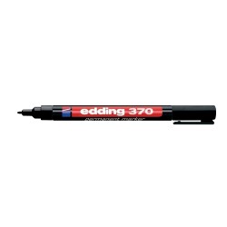 Marker permanent Edding 370, corp plastic, varf rotund, 1 mm, negru Marker permanent Edding 370, corp plastic, varf rotund, 1 mm, negru