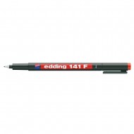 Marker permanent Edding OHP 141F, corp plastic, varf rotund, 0.6 mm, rosu Marker permanent Edding OHP 141F, corp plastic, varf rotund, 0.6 mm, rosu