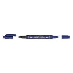 Marker permanent Pentel TWIN TIP 0.3/1.2 mm albastru, rezistent, durabil, cerneala rezistenta la apa Marker permanent Pentel TWIN TIP 0.3/1.2 mm albastru, rezistent, durabil, cerneala rezistenta la apa