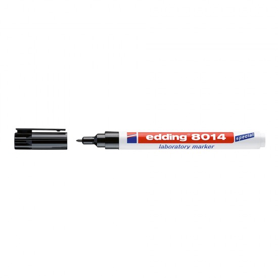 Marker Edding 8014 pentru laborator, varf 1 mm, negru