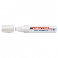 Marker pentru sticla Edding 4090, creta lichida pe baza de apa, varf retezat, 4-15 mm, alb Marker pentru sticla Edding 4090, creta lichida pe baza de apa, varf retezat, 4-15 mm, alb