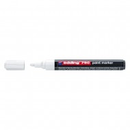 Marker permanent Edding 790, cu vopsea, corp plastic, varf rotund, 2-3 mm, alb Marker permanent Edding 790, cu vopsea, corp plastic, varf rotund, 2-3 mm, alb