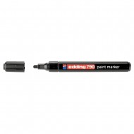 Marker permanent Edding 790, cu vopsea, corp plastic, varf rotund, 2-3 mm, negru Marker permanent Edding 790, cu vopsea, corp plastic, varf rotund, 2-3 mm, negru