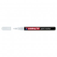 Marker permanent Edding 791, cu vopsea, corp plastic, varf rotund , 1-2 mm, alb Marker permanent Edding 791, cu vopsea, corp plastic, varf rotund , 1-2 mm, alb