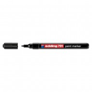 Marker permanent Edding 791, cu vopsea, corp plastic, varf rotund , 1-2 mm, negru Marker permanent Edding 791, cu vopsea, corp plastic, varf rotund , 1-2 mm, negru