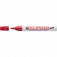 Marker permanent Edding 8300 Industrial, corp metalic, varf rotund, 1.5-3 mm, rosu Marker permanent Edding 8300 Industrial, corp metalic, varf rotund, 1.5-3 mm, rosu