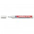 Marker permanent Edding 8750, cu vopsea, corp aluminiu, varf rotund, 2-4 mm, alb
