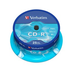 CD-R Verbatim, 52x, 700 MB, 25 bucati/cake CD-R Verbatim, 52x, 700 MB, 25 bucati/cake