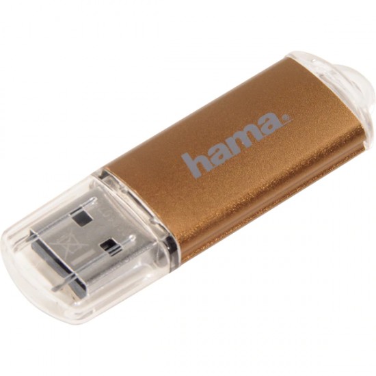Memorie USB HAMA Laeta 124004, 64GB, USB 3.0, maro
