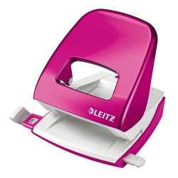 Perforator Leitz WOW 5008, 30 coli, metalic, roz Perforator Leitz WOW 5008, 30 coli, metalic, roz