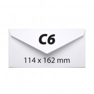 Plic C6, 114 x 162 mm, alb, gumat, clapa V, 70 g/mp, 1000 bucati/cutie Plic C6, 114 x 162 mm, alb, gumat, clapa V, 70 g/mp, 1000 bucati/cutie