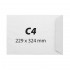 Plic C4, 229 x 324 mm, alb, gumat, 90 g/mp, 250 bucati/cutie