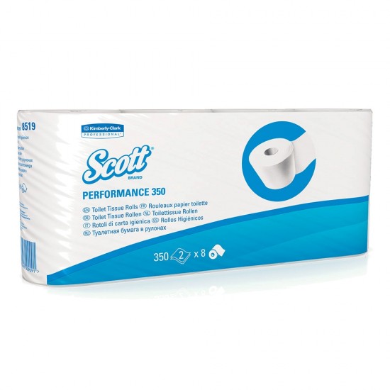 Hartie igienica Kimberly-Clark Scott, 2 straturi, 8 role/pachet