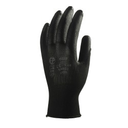 Manusi poliester Sacla, negre, cu imersie PU pe palma, marimea 11 Manusi poliester Sacla, negre, cu imersie PU pe palma, marimea 11