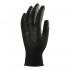 Manusi poliester Sacla, negre, cu imersie PU pe palma, marimea 6
