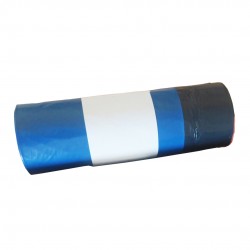 Saci menajeri cu snur LDPE, 120 l, negru/albastru, 10 bucati/rola Saci menajeri cu snur LDPE, 120 l, negru/albastru, 10 bucati/rola