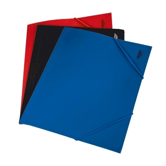 Mapa documente, A4, plastic, inchidere cu elastic, albastru