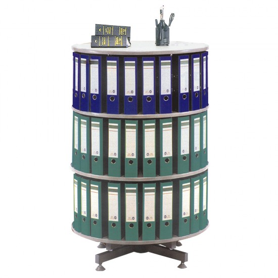 Coloana rotativa pentru bibliorafturi, PFL, gri, 80x93 cm