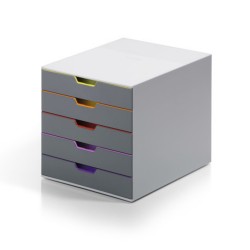 Organizator cu sertare Durable Varicolor, 5 sertare Organizator cu sertare Durable Varicolor, 5 sertare
