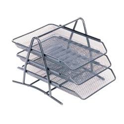 Set 3 tavite pentru documente Mesh Memoris-Precious, metal, argintiu Set 3 tavite pentru documente Mesh Memoris-Precious, metal, argintiu